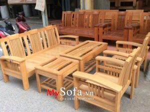 bàn ghế sofa gỗ hiện đại