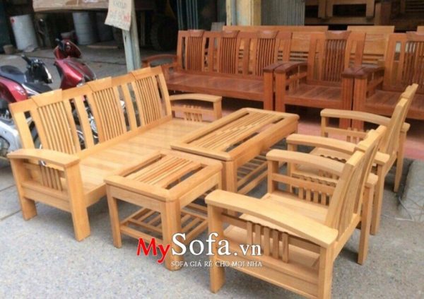 bàn ghế sofa gỗ hiện đại