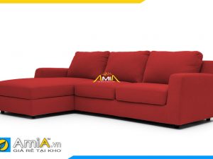 Hình ảnh sofa đẹp bọc vải nỉ màu đỏ. Kê phòng khách gia đình hay văn phòng công ty cũng đều rất hợp.