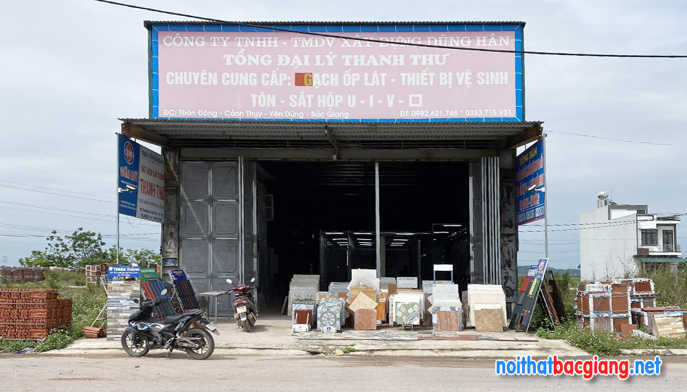 Cửa hàng gạch ốp lát tbvs Thanh Thư ở Yên Dũng, Bắc Giang