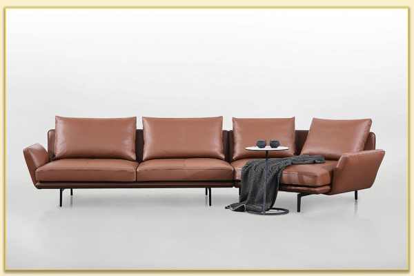 Hình ảnh Ghế sofa góc bọc da kích thước lớn đẹp sang trọng Softop-1485