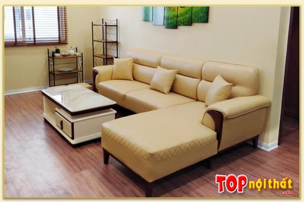 Hình ảnh Mẫu ghế sofa da đẹp cho phòng khách chung cư SofTop-0231