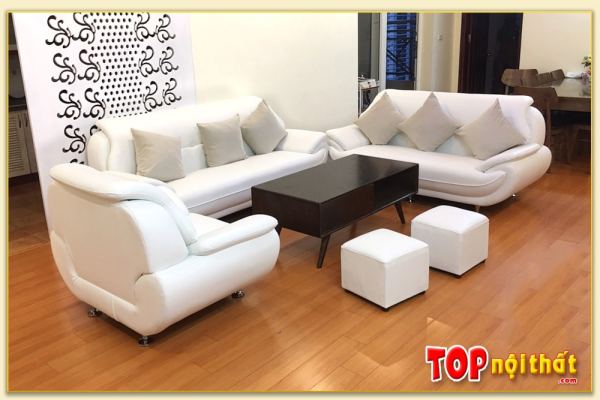 Hình ảnh Mẫu sofa da đẹp hiện đại thiết kế theo bộ đẹp SofTop-0195