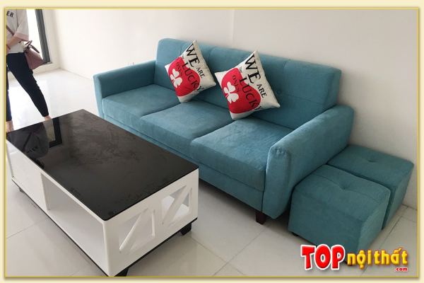 Hình ảnh Sofa phòng khách chung cư kiểu dáng văng bọc nỉ SofTop-0573