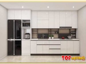 Hình ảnh Tủ bếp đẹp màu trắng gỗ công nghiệp MDF TBTop-0037