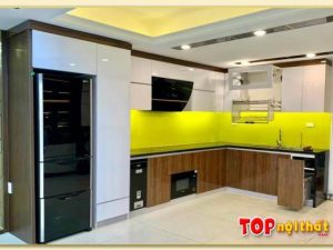 Hình ảnh Tủ bếp đẹp thiết kế chạn bát tự động nâng hạ TBTop-0032