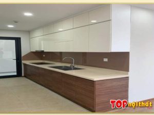 Hình ảnh Tủ bếp đơn giản chữ i nhỏ gọn gỗ MDF lõi xanh TBTop-0025