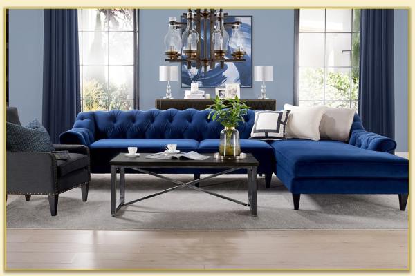 Hình ảnh Bài trí sofa góc tân cổ điển trong phòng khách Softop-1408