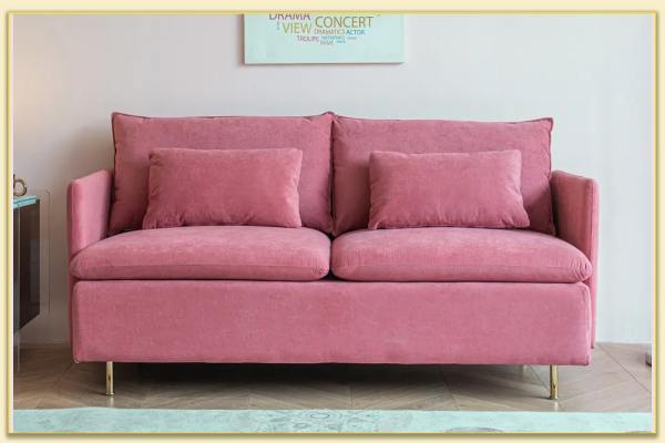 Hình ảnh Bài trí sofa văng nỉ nhỏ gọn mini trong phòng khách Softop-1801