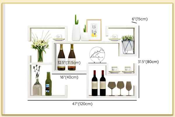 Hình ảnh Chi tiết kích thước tủ kệ đựng rượu đơn giản TRTop-0078