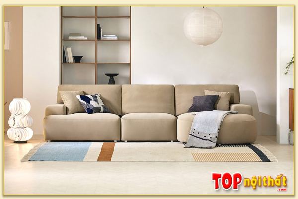 Hình ảnh Chụp chính diện mẫu ghế sofa góc nỉ SofTop-0964