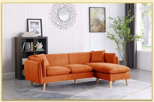 Hình ảnh Ghế sofa góc nỉ chữ L bọc vải nỉ đẹp Softop-1409