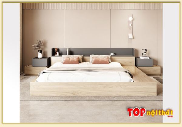 Hình ảnh Giường ngủ kiểu nhật gỗ công nghiệp đẹp GNTop-0280