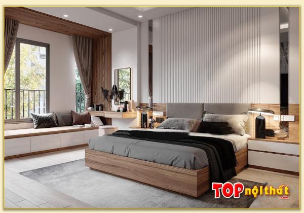 Hình ảnh Giường ngủ liền tủ đầu giường cho chung cư GNTop-0193