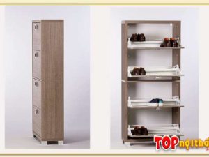 Hình ảnh mẫu tủ giày gỗ công nghiệp hiện đại TGDTop-2340
