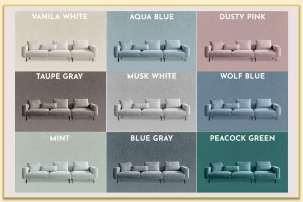 Hình ảnh Sofa bọc vải nỉ đa dạng màu sắc Softop-1089
