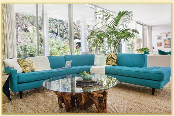 Hình ảnh Sofa góc chữ L bài trí trong phòng khách đẹp Softop-1332