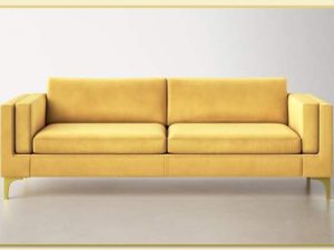 Hình ảnh Sofa văng dài bọc nỉ màu vàng đẹp Softop-1373