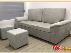 Hình ảnh Sofa văng đẹp chất liệu nỉ thiết kế 2 chỗ ngồi SofTop-0517