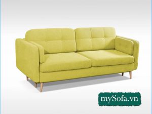 Mẫu ghế sofa nỉ đẹp màu vàng tươi sáng trẻ trung MyS-18657
