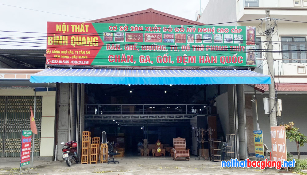 Cửa hàng đồ gỗ nội thất Bình Quang ở Yên Dũng, Bắc Giang