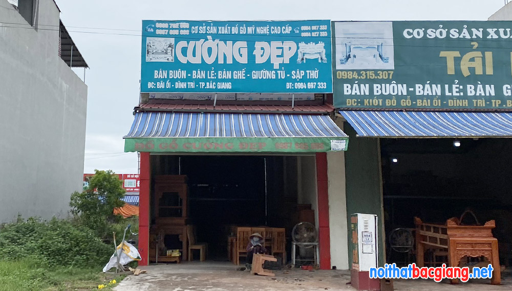 Cửa hàng nội thất đồ gỗ mỹ nghệ Cường Đẹp ở Tp Bắc Giang