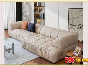 Hình ảnh Sofa băng nỉ phòng khách đẹp màu kem SofTop-0670