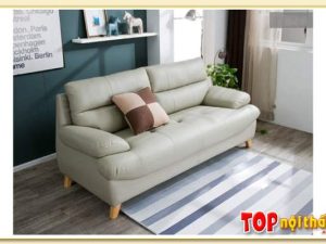 Hình ảnh Sofa văng da đẹp thiết kế 2 chỗ ngồi SofTop-0923
